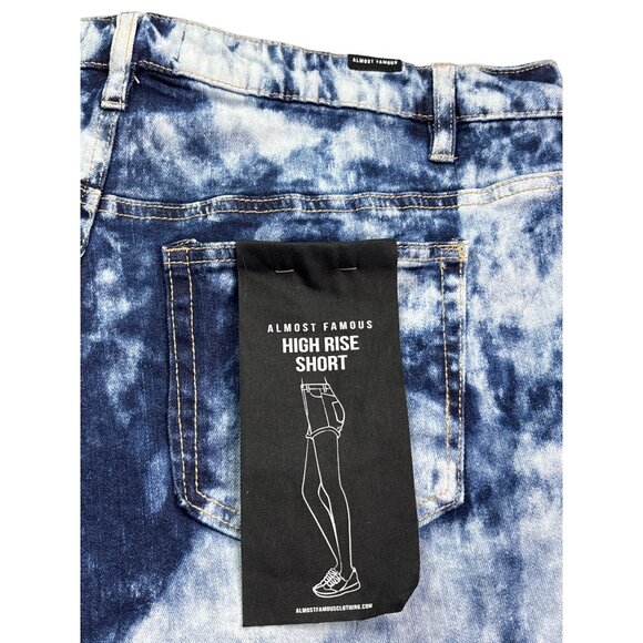 Almost Famous Super High Rise Denim Shorts Acid Wash Size 18 Cut Off New - Picture 5 of 7